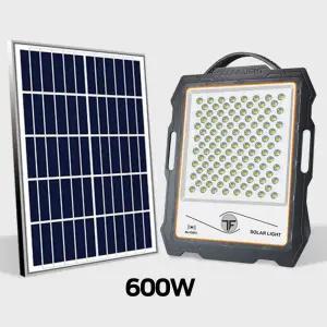 태양광 투광등 (MJ-D 포터블 600w)/패널분리설치 대용량배터리적용 리모컨작동/벽등 벽걸이 투광기 가로등 농장 농막 현관 입구 마당조명 시골길 시골집 펜션 전원주택 써치등