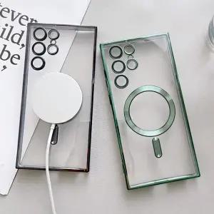 초슬림 메탈릭 맥세이프 젤리케이스 풀커버 TPU소재 마그네틱 스마트폰 케이스