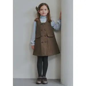 갤러리아 빈(BEEN) BZ62ZS01BN 브라운 해링본 점퍼 스커트 원피스