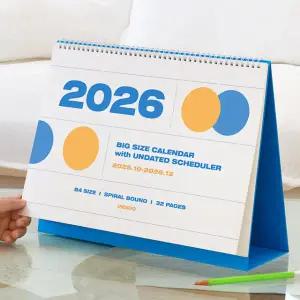 인디고 기본 대형 B4 2026 탁상 달력 감성 스케줄 메모 데스크 책상 2026년 탁상 달력