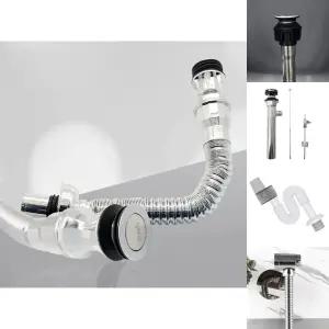 스텐 자동 폽업 자바라 트랩 일체형 배수관 AJBATH/세면대/물마개/세면기/팝업/부품/배수구/부속/배관/배수