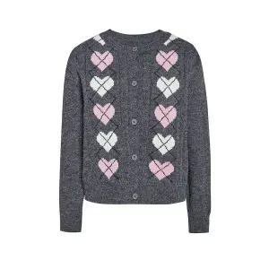 [JJ지고트](대전신세계)하트 패턴 아가일 니트 가디건 GRBN1CD571