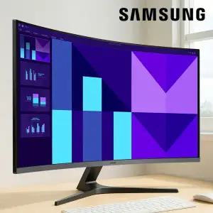 삼성 에센셜 32인치 컴퓨터모니터 커브드 슬림베젤 100Hz 가정용 사무용