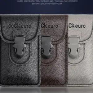 남성 데일리 세로 가죽 지갑 벨트형 핸드폰 허리 가방 핸드폰허리벨트 허리벨트주머니