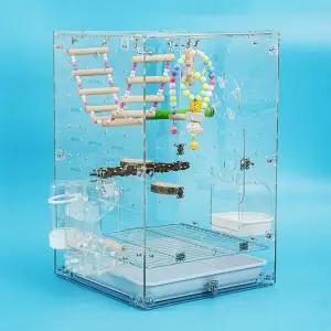 아크릴 새장 대형 랙 둥지 사육장 케이지 앵무새 중형