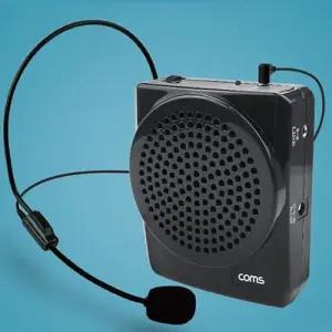 앰프 유선 스피커 휴대용 마이크 Coms Black20WAUX (48PWa)