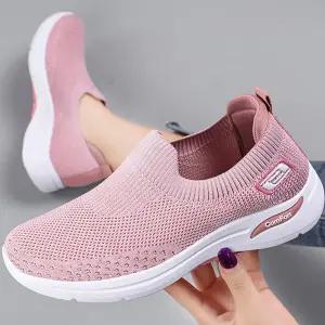 여성 편한 데일리 슬립온 운동화 끈없는 캐주얼 여성신발