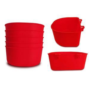 오리부키 5팩 케이지 컵 닭 새 모이통 물그릇 25온스 여행용 토끼 접시 고양이 강아지 사료 디스펜서 걸이 와이어 간식 상자 씨앗 음용장 목욕