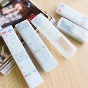 반투명 실리콘 리모컨 커버 케이스 리모콘 보호 덮개 먼지 차단 오염방지 가드 씌우개 에어컨 TV 보관 카바