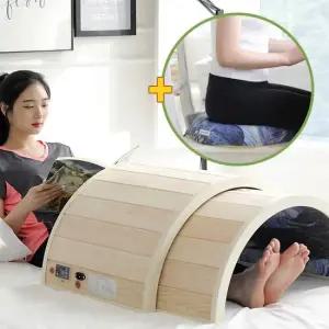 [대형+좌욕방석]온열돔 원적외선 온열 찜질기 큐어돔 편백나무 1인사우나 가정용