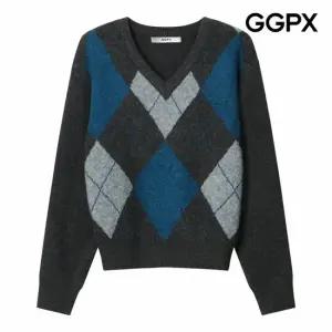 [GGPX] V넥 빅 아가일 니트 (GPAKP024B)