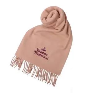 25FW 비비안웨스트우드 자수 로고 스카프 베이지 81030007 W00Q7 C401