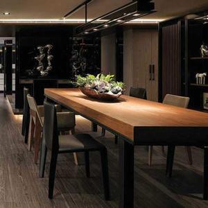 스타벅스테이블 8인용 원목식탁 인테리어 두께 슬랩 회의용