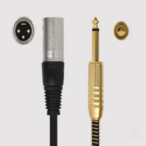 XLR 캐논 to TS 5.5 모노잭 마이크선 스피커 앰프 단자변환케이블 음향 젠더 어댑터 포트 아답터 연결선 오