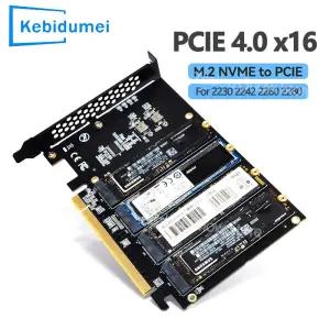 M.2 NVMe SSD 어댑터 카드 PCIe 4.0 3.0 호환 X1 X4 X8 X16 슬롯 확장 변환기