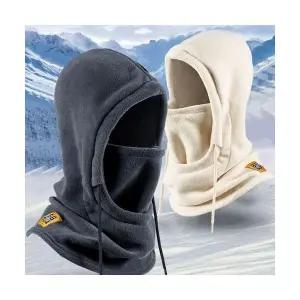 KC인증 남녀공용 보온 후드넥워머 목도리 바람막이 폴라플리스 방한 마스크 워머