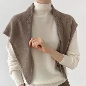 [E.VSEG]앱섹 몽골 캐시미어 100% 삼각 니트 머플러