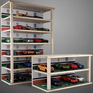 주차장모형 다이 트 자동차 32 1 피규어 디오라마 LED 장식장