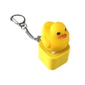 오리 키보드 키캡 발성 열쇠고리 발광 키홀더