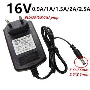 16V 볼트 범용 AC DC 전원 공급 장치 어댑터 900mA 1A 1.5A 2A 2.5A 16V2A 5.5x2.1-2.5mm AC-DC Adaptador