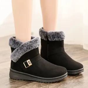 여성 230-250mm 겨울 털안감 지퍼 앵클부츠 숏부츠