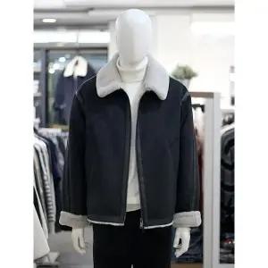 애드호크 세이브존03 애드호크 남성 페이크 스웨이드 오버핏 퍼 무스탕 자켓 AGBHBMU4