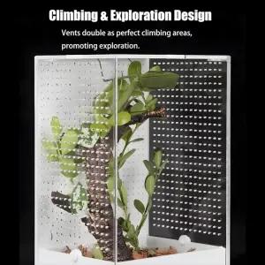 곤충 크리켓 사마귀 상자 먹이 케이지 용품 서식지 아크릴 투명 반려동물 파충류 양육