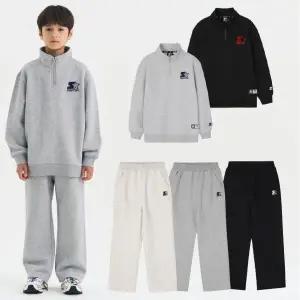 [롯데백화점]스타터 기모 반집업 스 맨투맨,기모 팬츠 세트(ST254IZM03,ST254BPT05)