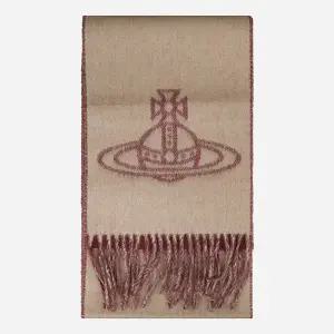 비비안 웨스트우드 5F 81030006 W00ZH C406 더블 로고 머플러 카멜