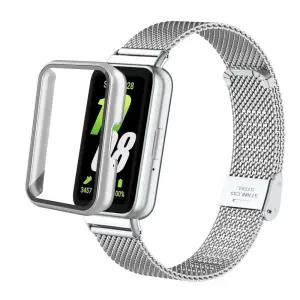 갤럭시핏3 스트랩 케이스 세트 더블버튼 메탈 시계 줄질