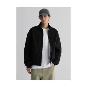 에잇세컨즈 8SECONDS 하이넥 패디드 데님 블루종 블랙 455X39LP15 105858