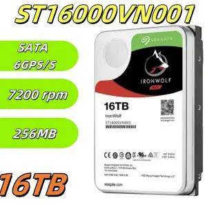 씨게이트IronWolf NAS 3.5 인치 SATA 6 Gb/s 7.2K HDD ST16000VN001 16TB