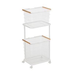 2단 철제빨래바구니 올스텐 빨래 보관 스타일 옷 탁 북유럽 바구니 B 가정용