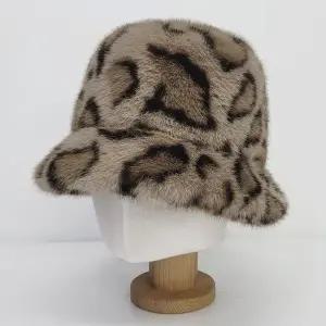 [navid1]밍크 호피 벙거지/엄마 중년 여성 할머니 소프트퍼 겨울 방한 털벙거지 모자