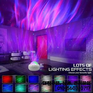 오로라 북극광 프로젝터 램프 RGB 물결 무늬 은하수 무드등 USB 장식 LED 침실 및 파티용