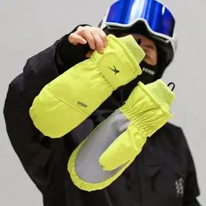 겨울 스키 장갑 여성 남성 방수 방한 벙어리 장갑 보드 방풍 손모아 스포츠 따뜻한 혹한기 두꺼운 터치