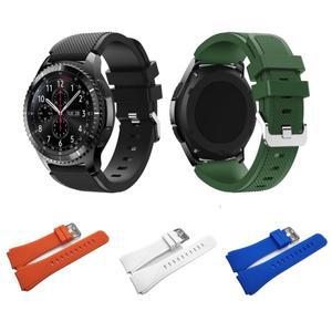 갤럭시워치 케이스삼성 호환 갤럭시 호환 워치 S3 S4 46mm 스마트워치 밴드용 클래식 실리콘 손목 스트랩 4