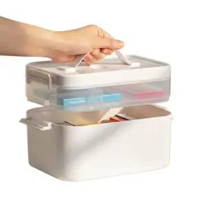 한눈에 보이는 대용량 손잡이상비약통 약보관함 생존가방 구급약품함