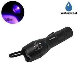 3W 395nm 자외선 램프 UV LED 블랙라이트 손전등 140mm (HAL5323)