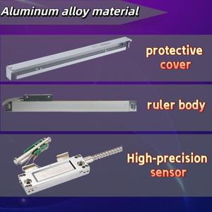 Sino KA-500 슬림 선형 유리 스케일 눈금자 1um TTL 디지털 DRO 격자 정밀 측정을 얇은 소형 70-470mm