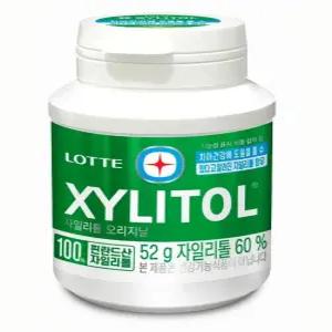 롯데 자일리톨 오리지날 츄잉껌 (용기) 52g X 3개