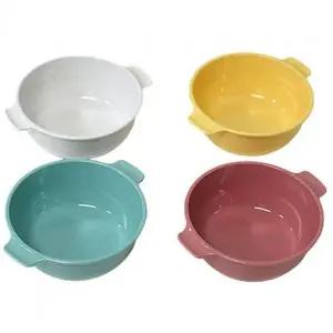 아동용 손잡이 디저트용 핑크 테이블웨어 어린이 식기