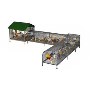 터널 닭장 사육장 조류 철말 양계 트랙 울타리 연결