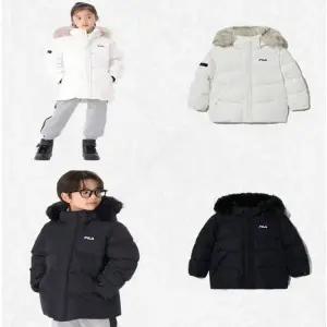 [휠라키즈](김해점)백화점정품[30%할인]유니 퍼 미들 다운 FK2DJG4302X_BLK_OWH