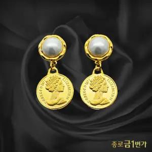 [종로금1번가] 여자 순금 귀걸이 여왕진주 24K 3.75g
