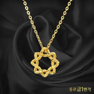 [종로금1번가] 여자 순금 목걸이 팔각별 24K 3.75g 99.9