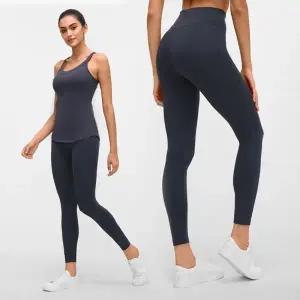 슬림핏 스포츠 요가 레깅스 트레이닝 바지 여성용