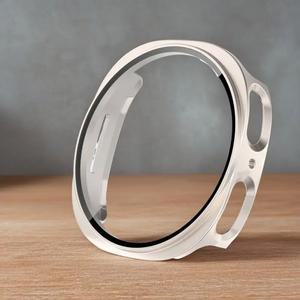 삼성 갤럭시 시계 8 용 강화 유리 + PC 커버 44mm 40mm 갤럭시 시계 8 액세서리 용 모든 범위 보호 범퍼 케이스