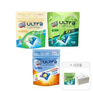 비트 캡슐세제 울트라콤팩트 40입 3종세트(실내건조+추가헹굼제로+딥프레시)+증정(실내건조 애플 5입, 1개+미니폴딩테이블, 1개)