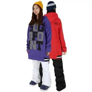 [SUGAPOINT]슈가포인트 남성/여성 스노우보드 그래픽 톨후드티 루즈핏 순면 기모 롱 후드 Flushing